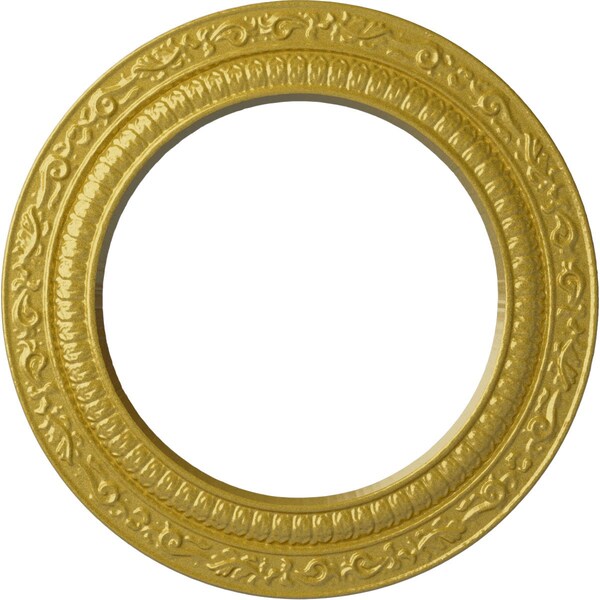Ekena Millwork Andrea Ceiling Medallion (Fits Canopies up to 8"), Hand-Painted Rich Gold, 12"OD x 8"ID x 1/2"P CM12ADRGS - main